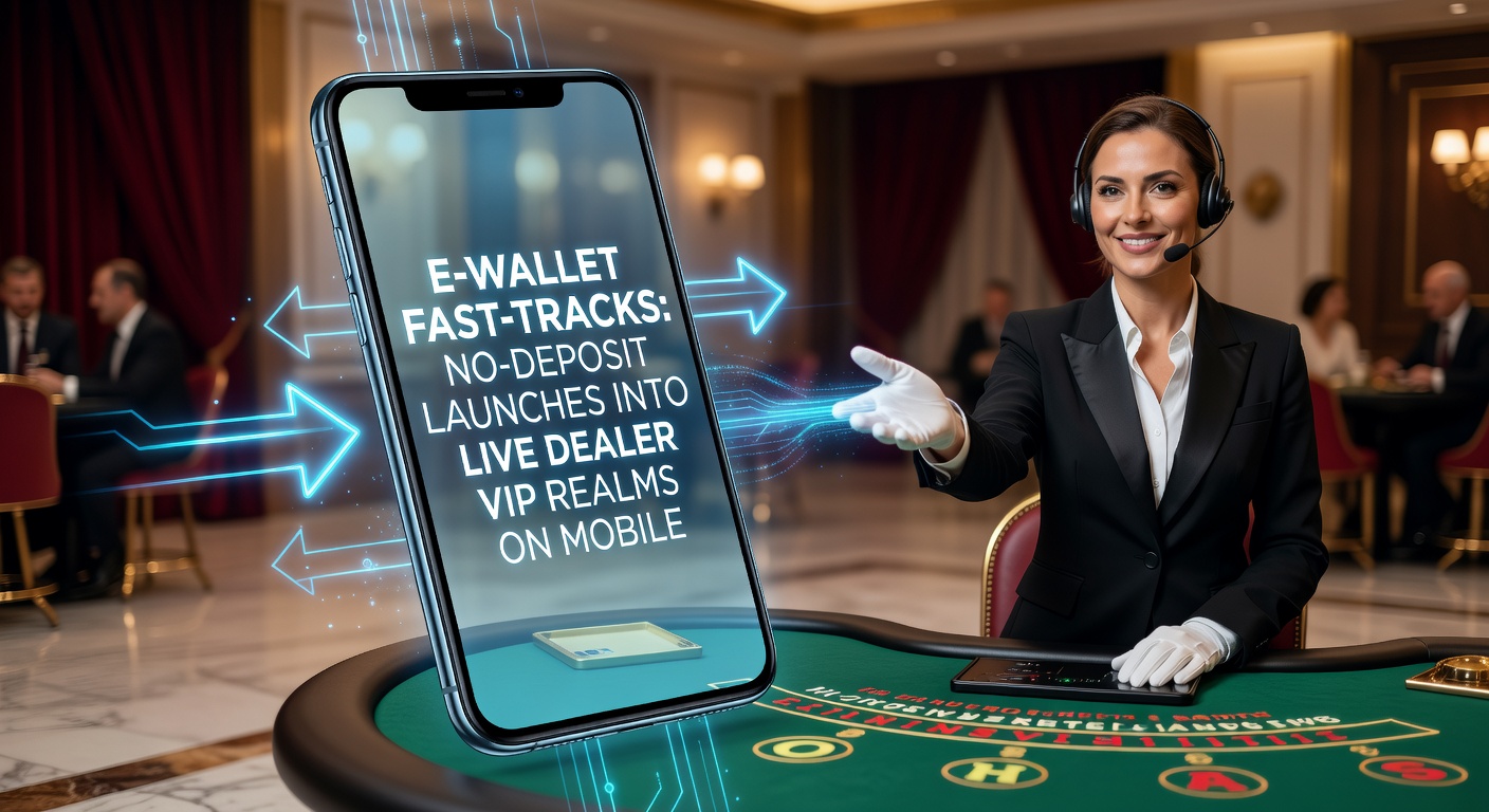 VIP live dealer tafel met roulette op mobiel scherm, e-wallet icoontjes zichtbaar voor snelle transacties