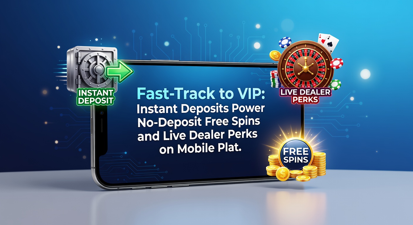 Live dealer blackjack tafel op mobiel scherm met VIP badge en instant deposit notificatie, toon perks voor snelle stortingen