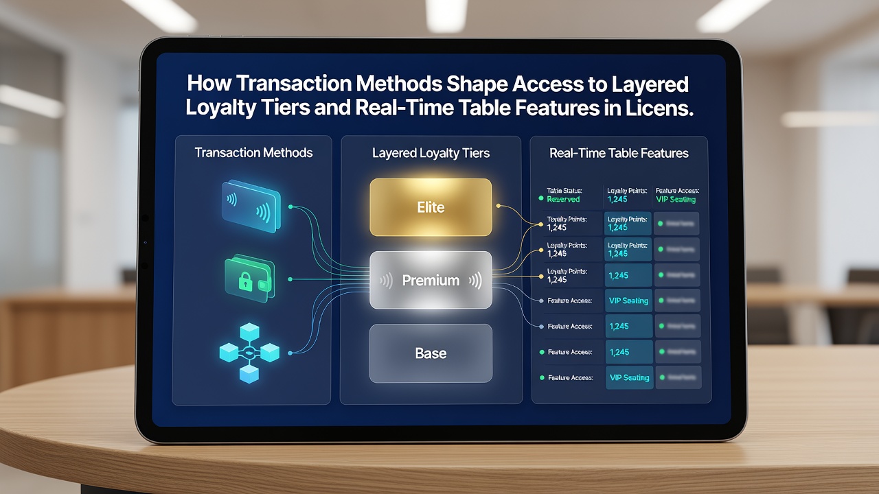 Voorbeeld van mobiele interface met loyaliteitstiers en live dealer opties