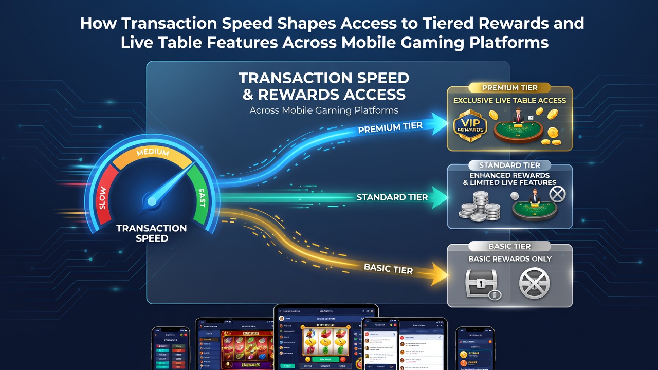 Mobiele gaming interface met snelle transacties en VIP beloningen