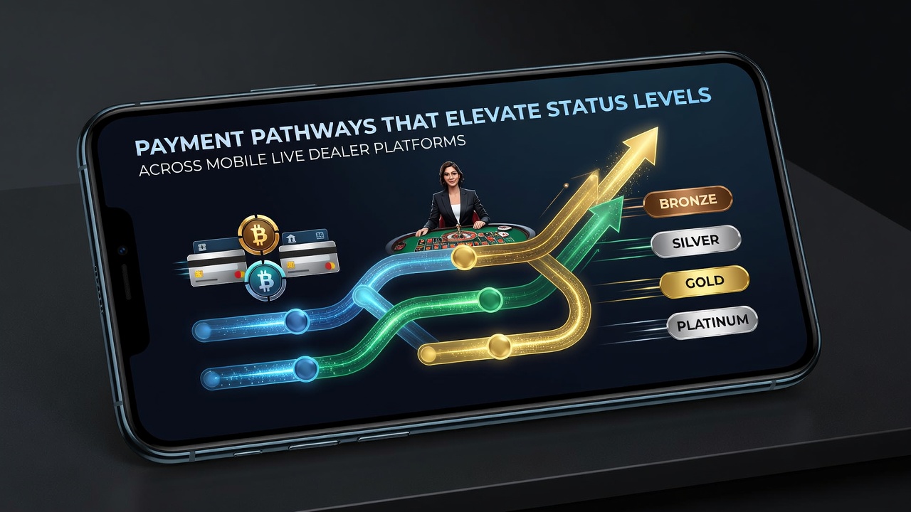 Diagram van betalingsroutes naar VIP-status in mobiele casino's