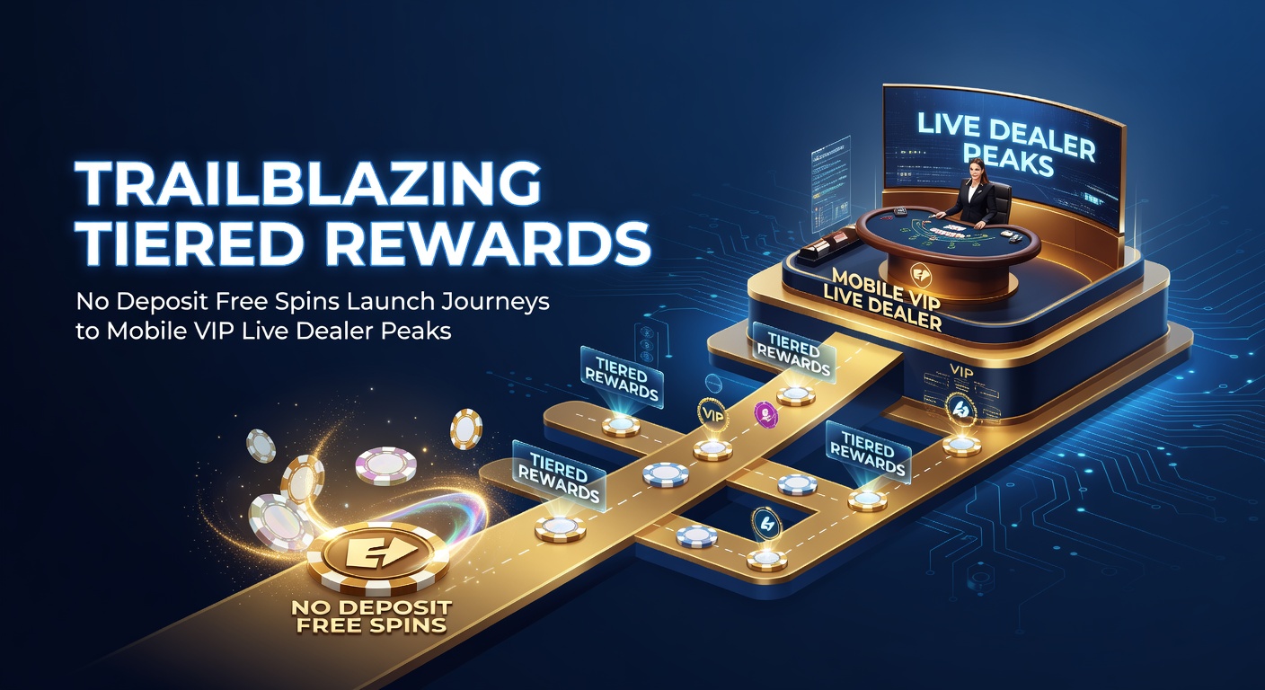 Grafische weergave van een beloningsladder met free spins aan de basis en VIP live dealer tafels op de top, omringd door mobiele iconen